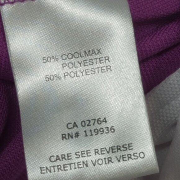 Nivo Sports Women’s Size S White Purple Golf Polo Shirt UV UPF 40 Quick Dry New - Picture 5 of 12